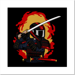 BIKER BLACK SAMURAI Posters and Art